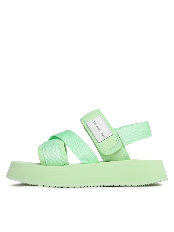 Calvin Klein Jeans Calvin Klein Jeans Sandále Prefresato Sandal Badge YW0YW00967 Zelená