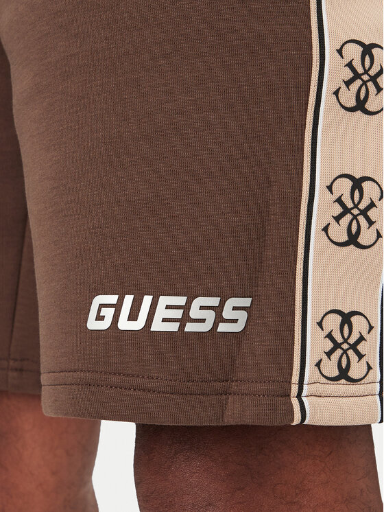 Guess Guess Sportovní kraťasy Z4RD04 KB3P2 Tmavě hnědá Regular Fit