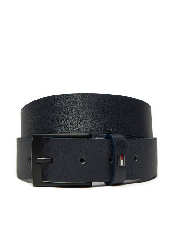 Tommy Hilfiger Pánsky opasok Adan 3.5 Ext AM0AM13014 Tmavomodrá