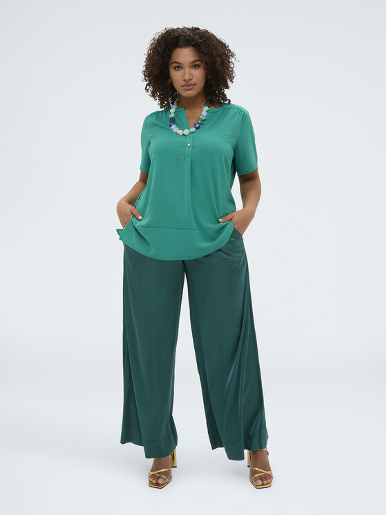 Fiorella Rubino Fiorella Rubino T-Shirt G09GL009115N015 Turkusowy Regular Fit