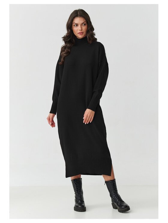Makadamia Makadamia Sweter S166 Czarny Loose Fit