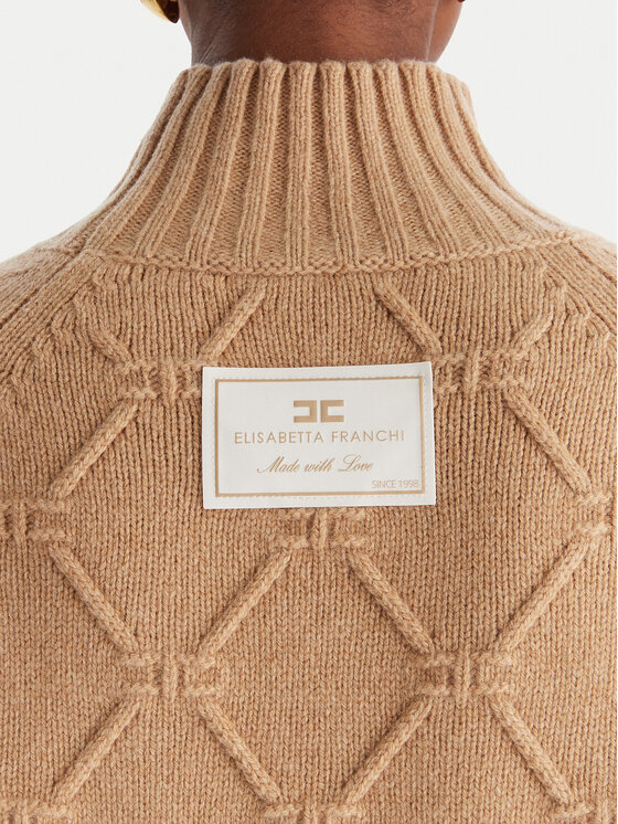 Elisabetta Franchi Elisabetta Franchi Sveter MK-55T-57E2 Hnedá Regular Fit