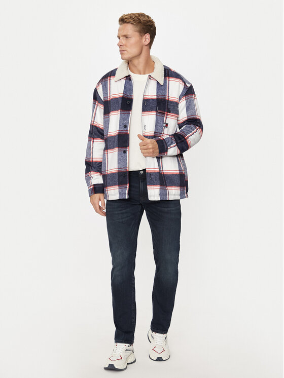Tommy Jeans Tommy Jeans Риза-яке Sherpa DM0DM19652 Tmavomodrá Regular Fit