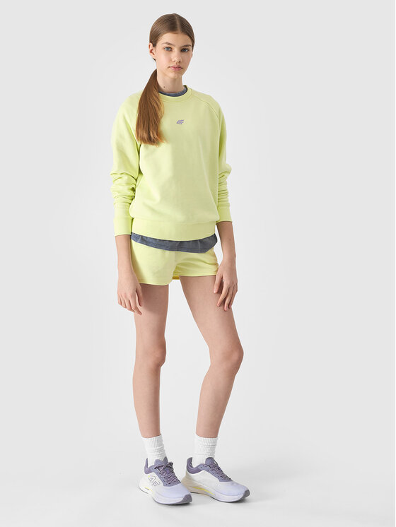 4F 4F Mikina 4FJWSS24TSWSF0920-72S Zelená Regular Fit