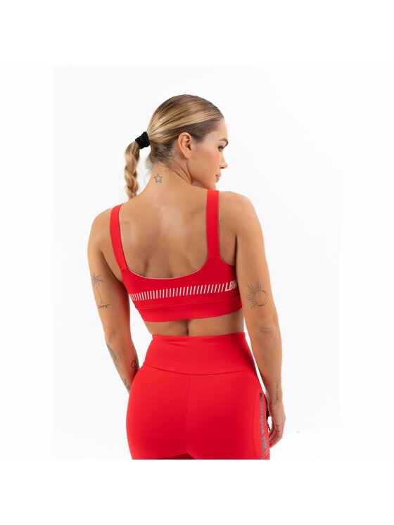 LaBellaMafia LaBellaMafia Top LABELLAMAFIA TOP ESSENTIALS RED Czerwony Regular Fit