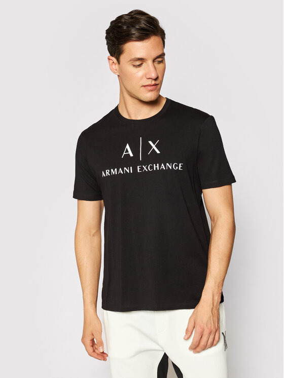 Armani Exchange T-krekls 8NZTCJ Z8H4Z 1200 Melns Slim Fit