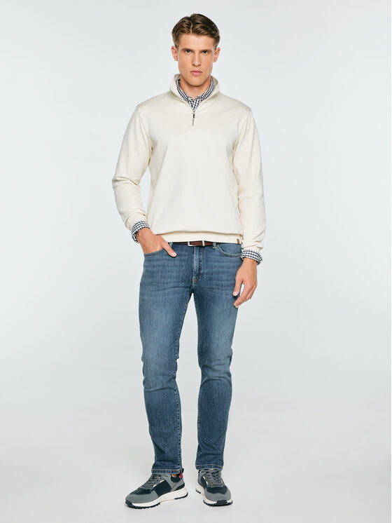 BIG STAR BIG STAR Bluza MARCELL Kremowy Basic Fit
