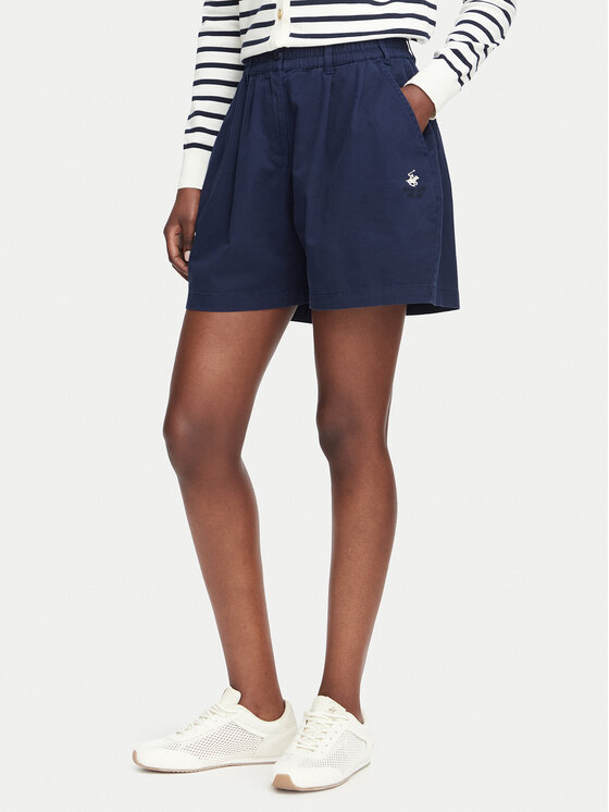 Beverly Hills Polo Club Beverly Hills Polo Club Σορτς υφασμάτινο P-SS26W-B576580 Σκούρο μπλε Regular Fit