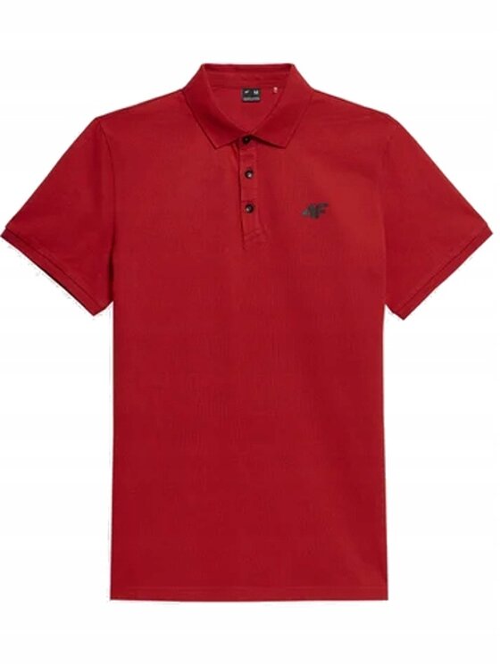4F 4F T-Shirt 4FSS23TPTSM038-62S Czerwony Standard Fit