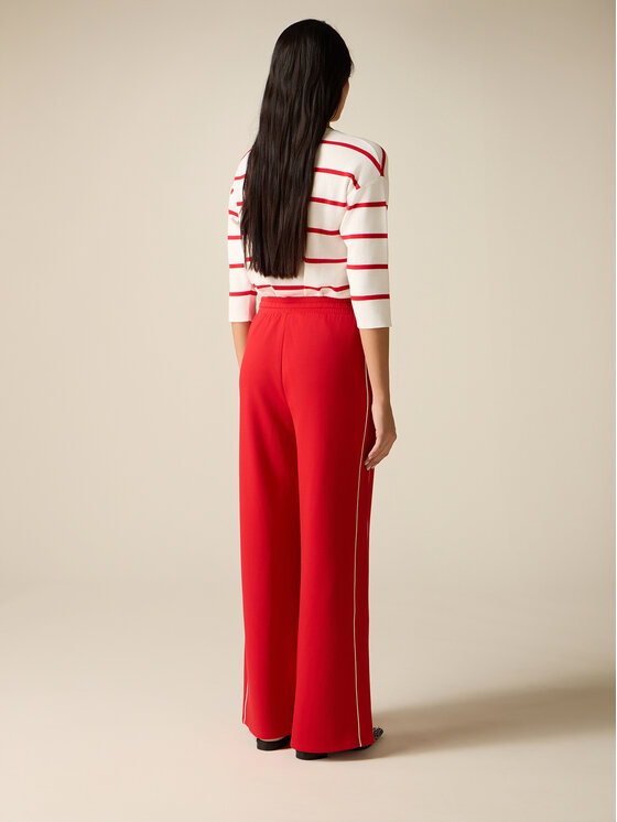 Oltre Oltre Pantaloni di tessuto P810J002517N016 Rosso Regular Fit