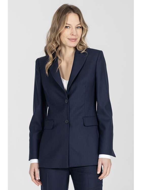 Deni Cler Milano Deni Cler Milano Marynarka W-DC-6008-F2-A2-58-1 Granatowy Regular Fit