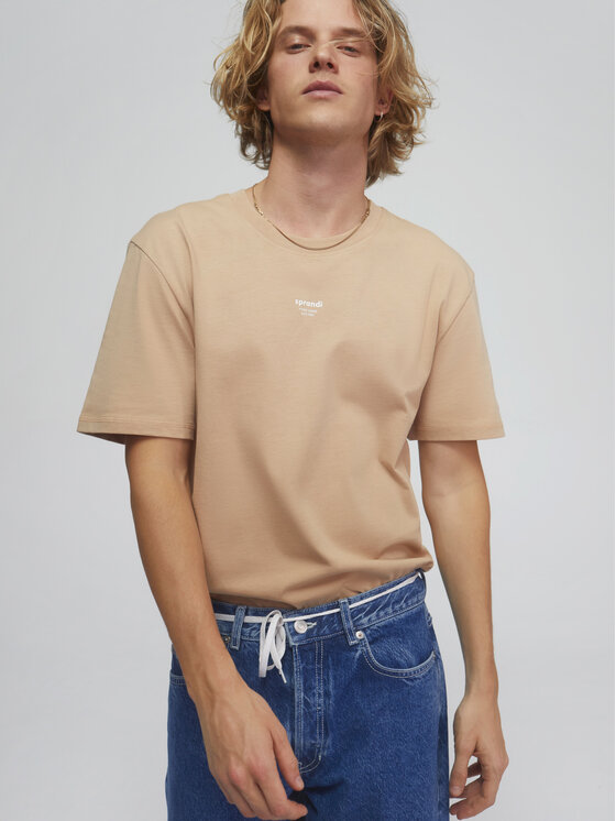 T-shirt SS21-TSM006 Beige Regular Fit