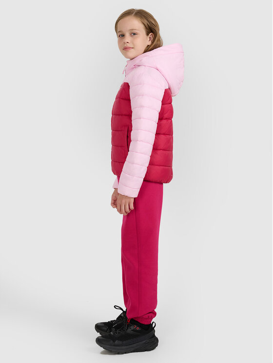 4F 4F Kurtka puchowa OUTERWEAR Różowy Regular Fit