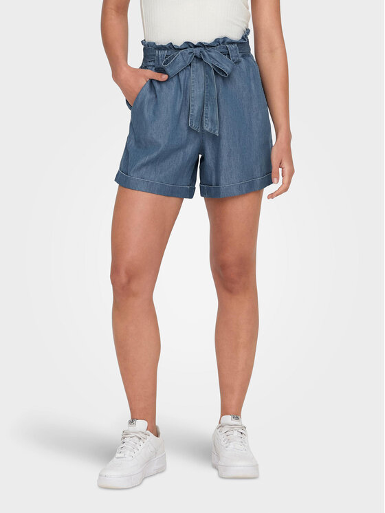Pantalon scurți din material ONLY Femei, Mărimea: XS, Albastru, Bea 15255715