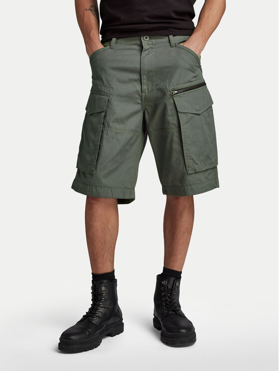G-Star Raw Bavlnené šortky Rovic D08566-D384-1260 Sivá Relaxed Fit