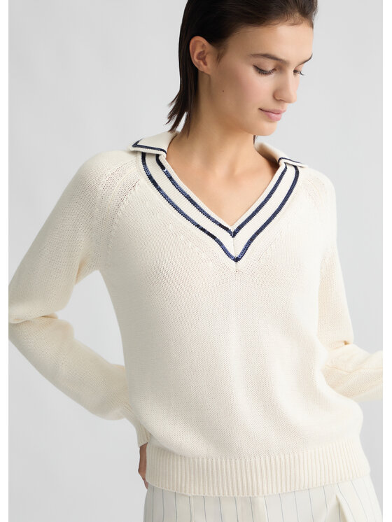 Liu Jo Liu Jo Maglione CA5112MS016M9090 Bianco Regular Fit