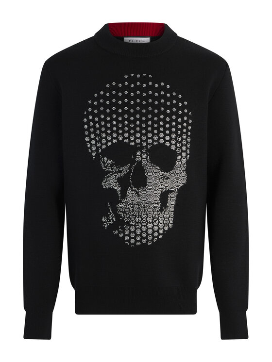 PHILIPP PLEIN PHILIPP PLEIN Sweter 29744 Czarny Regular Fit