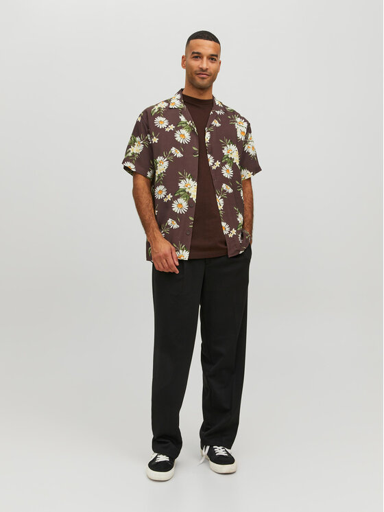 Camicia 12227625 Marrone Relaxed Fit
