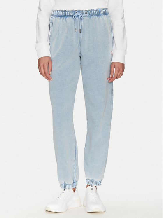 Guess Jeans Teplákové nohavice W5GB32 KCTJ1 Modrá Regular Fit