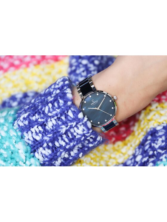 Obaku Obaku Hodinky V189LXCLSL1 Modrá