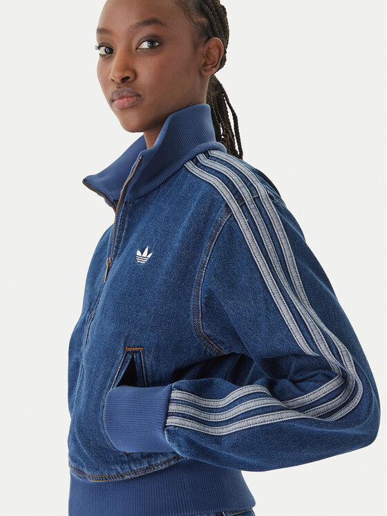 adidas adidas Geacă de blugi Firebird KD2913 Albastru Regular Fit