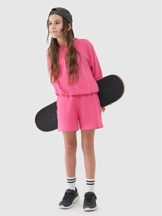 4F 4F Szorty sportowe BASIC+ Różowy Oversize