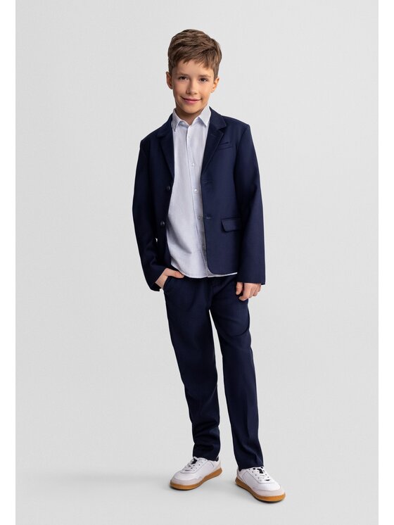 minoti minoti Spodnie materiałowe 29FORMAL251B Granatowy Regular Fit