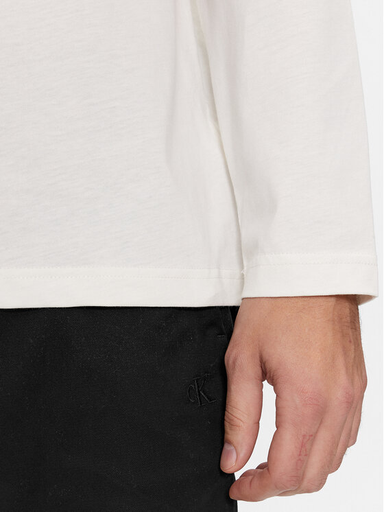 Calvin Klein Calvin Klein Longsleeve K10K111857 Biały Regular Fit