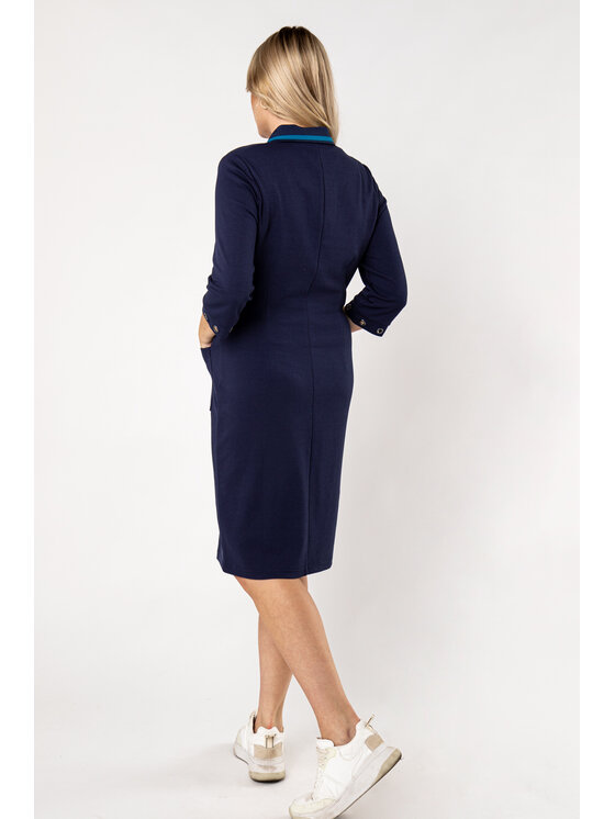QUIOSQUE QUIOSQUE Každodenné šaty POLY DRESS Tmavomodrá Regular Fit