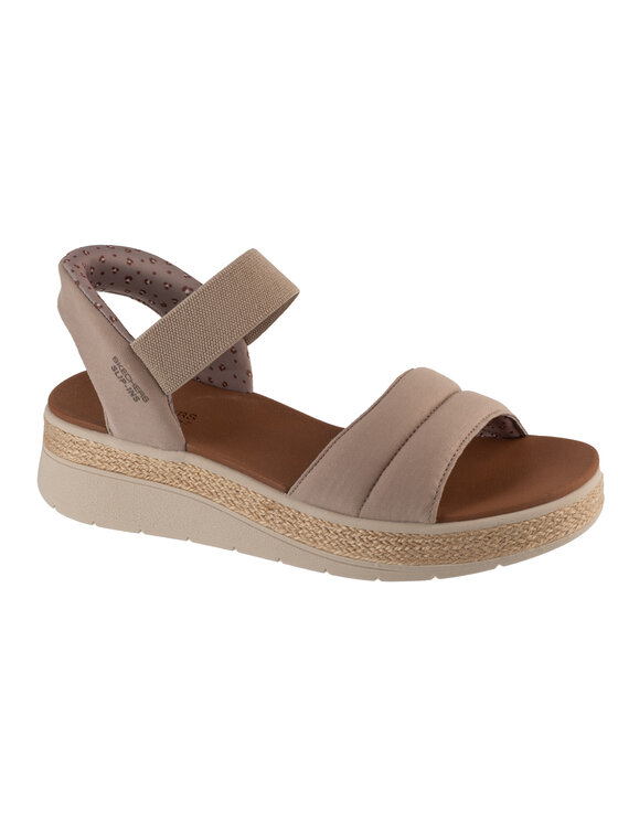Skechers Damskie Skechers Sandały, rozmiar 39 Beżowe, Skechers Slip-Ins: BOBS Sun Ray