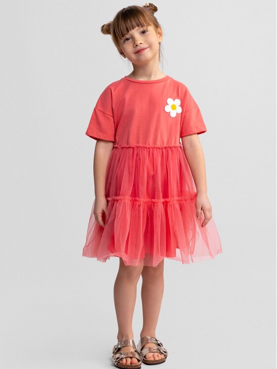 minoti minoti Sukienka codzienna 30DRESS113 Pomarańczowy Regular Fit