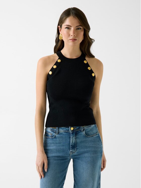 Guess Guess Pulover G6GR10 Z0625 Črna Regular Fit