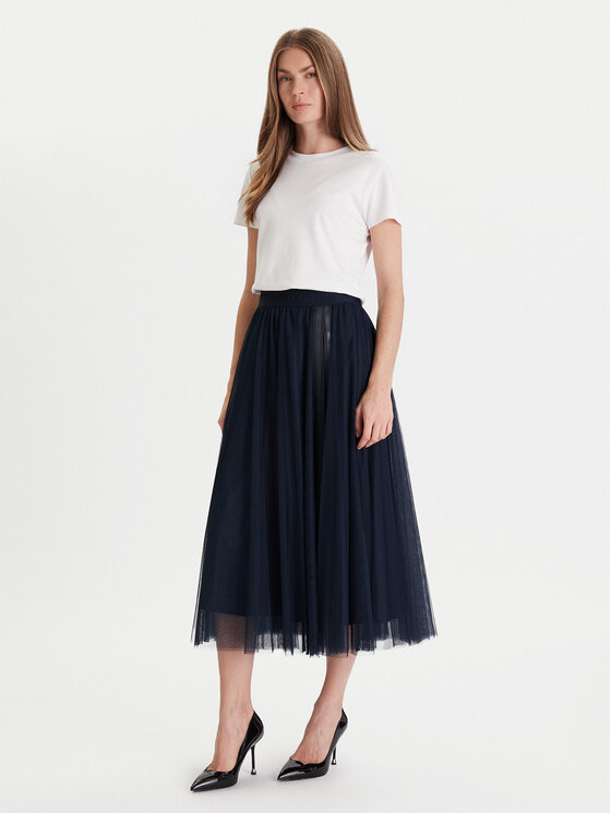 JOOP! JOOP! tylová sukně 58 252S58Fridi 30046657 Tmavomodrá Regular Fit