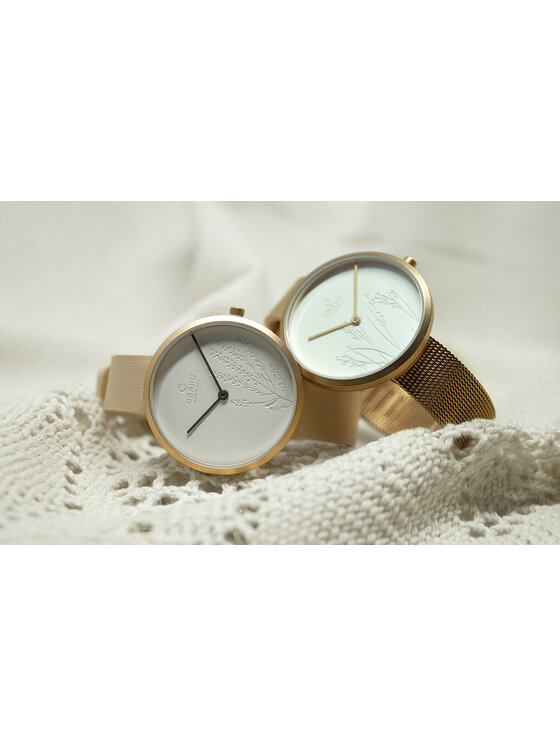 Obaku Obaku Zegarek V219LXVHRX Beżowy
