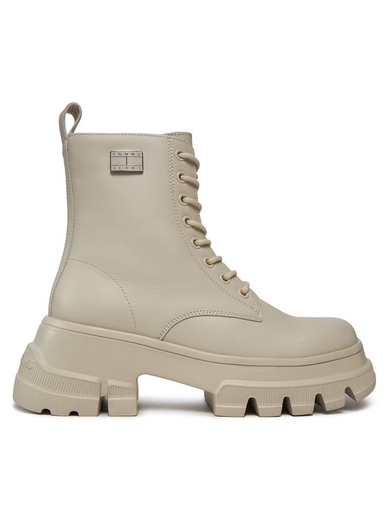 Tommy Jeans Tommy Jeans Traperid Tjw Chunky Leather Boot EN0EN02503 Beež