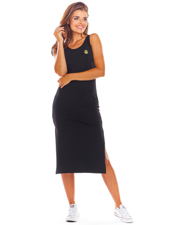Infinite You Infinite You Sukienka letnia M216 Czarny Basic Fit