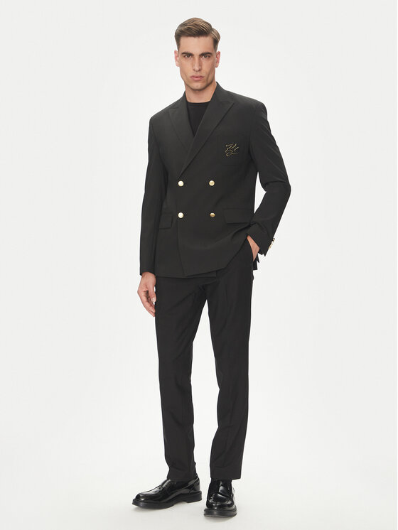 KARL LAGERFELD KARL LAGERFELD Sako 155102 552037 Čierna Slim Fit