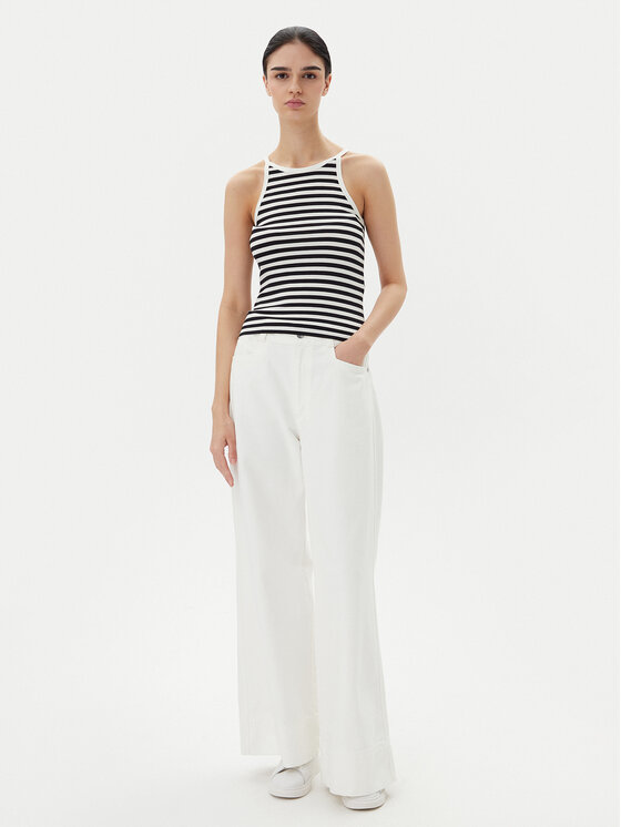 Pieces Pieces Top Jane 17155477 Czarny Slim Fit