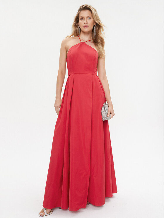 TWINSET TWINSET Večerna obleka 232TT2492 Rdeča Regular Fit