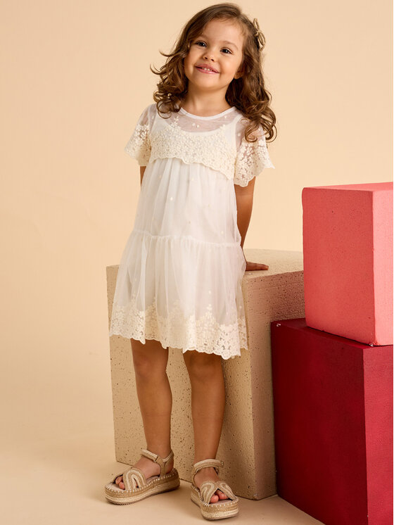 Mayoral Mayoral Rochie elegantă 3909 Bej Regular Fit