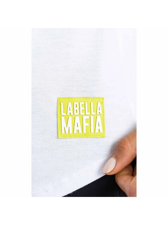 LaBellaMafia LaBellaMafia T-Shirt LABELLAMAFIA T-SHIRT DISTURBIA WHITE Biały Regular Fit