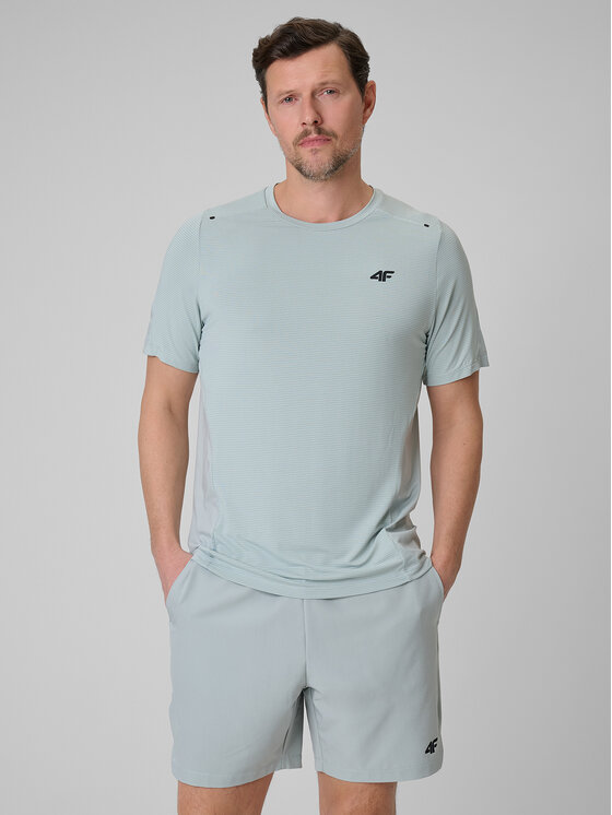 4F 4F Koszulka techniczna ATHLETIC Turkusowy Regular Fit
