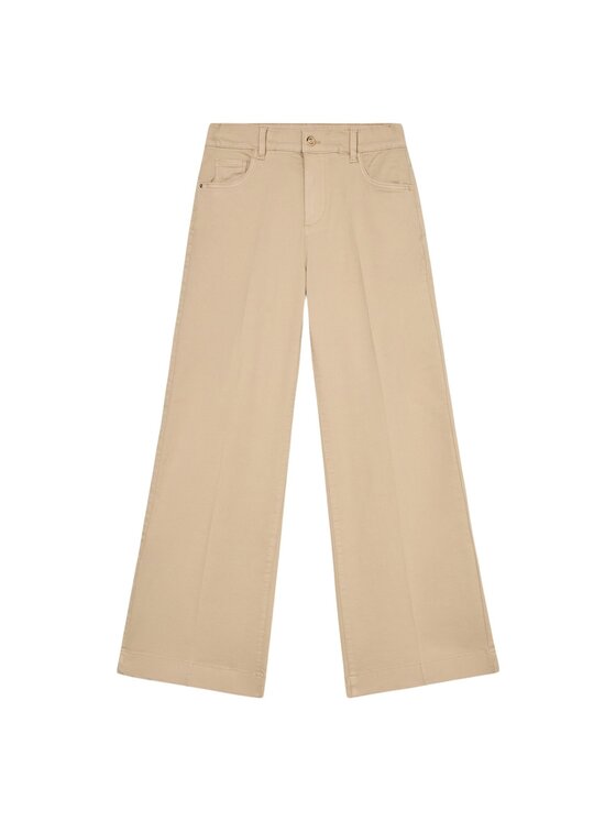 Oltre Oltre Spodnie materiałowe P726R008641N022 Kremowy Baggy Fit
