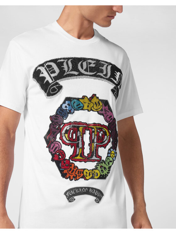 PHILIPP PLEIN PHILIPP PLEIN T-Shirt 22615 Biały Regular Fit