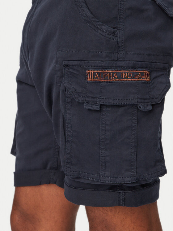 Alpha Industries Alpha Industries Šortky z materiálu Crew 176203 Tmavomodrá Regular Fit