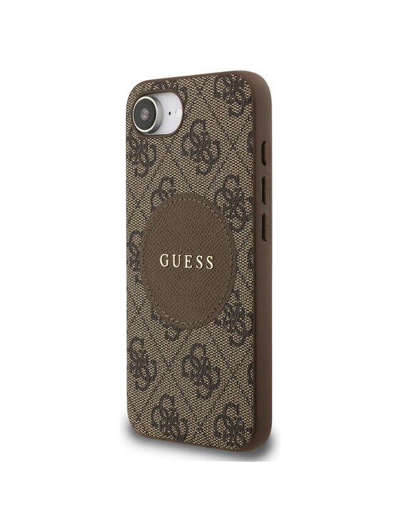 Guess Guess Etui na telefon iPhone 16e Brązowy