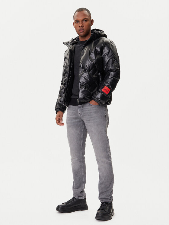 EA7 Emporio Armani EA7 Emporio Armani Kurtka z imitacji skóry 7M001860 AF22699 UC001 Czarny Regular Fit