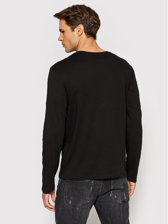 Armani Exchange Armani Exchange Longsleeve 8NZTCH Z8H4Z 1200 Czarny Slim Fit