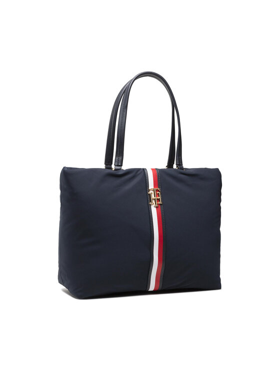 Tommy Hilfiger Tommy Hilfiger Käekott Relaxed Th Tote Cropp AW0AW10927 Tumesinine
