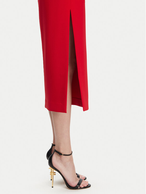 Elisabetta Franchi Elisabetta Franchi Sukienka koktajlowa AB-769-51E2 Czerwony Regular Fit